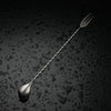 Stainless Steel Two In One Cocktail Spoon Fork - Drink Mixer - Bartenders Tool - Modern minimalist Barware - Twisted Mixing Flat Head Spoon