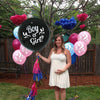 Large Black Boy or Girl Gender Reveal Balloon Kit, Gender Reveal Decor, Large Confetti Balloon, Latex Baby Shower Balloon, Baby Shower Decor