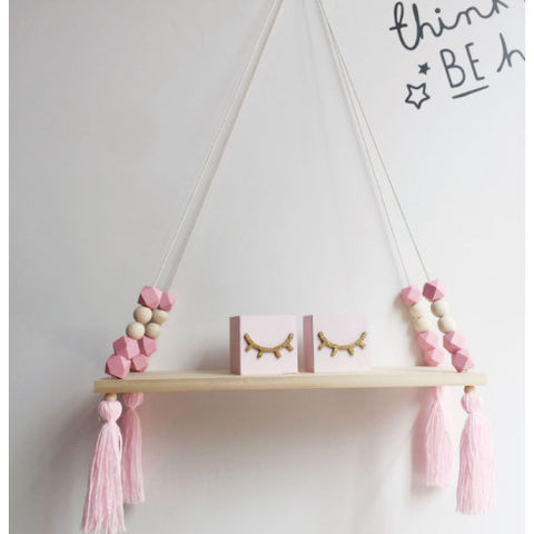 Wooden Hanging Shelf, Nursery Shelves, Small Floating Shelf, Swing Shelves, Baby Shower Favours For Girls, Small Wooden Wall Shelf, Decor