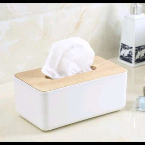 Wooden Tissue Box - Rectangular Modern Box - Handkerchief Box - Unpainted Decoupage Box - Home Decor - Plain Natural - Oak Wood