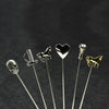 Martini Cocktail Pick, Light Appetizer, Dessert Skewers, Mixology Garnish Pins, Food Grade Stainless Steel Barware, Skull Horse Heart Sword