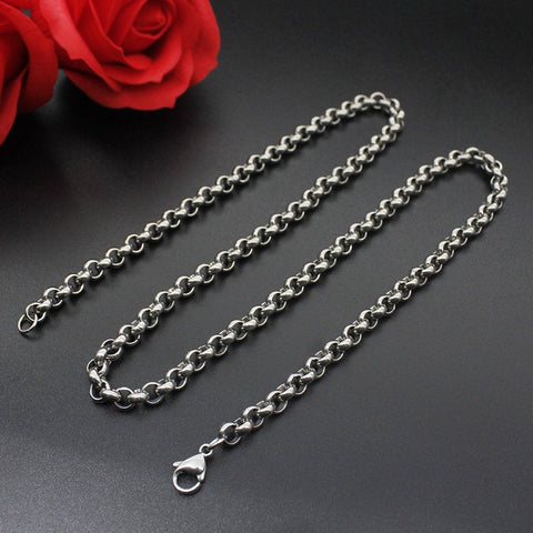 Stainless Steel Rolo Chains - Necklace Chains for Jewelry Making Supplies - Chain for Necklaces - Stainless Steel Mens & Womens - DIY