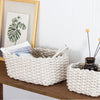 Nordic Cotton Rope Storage Box - Storage Chest - Woven Basket - Handmade Organizer Basket - Toy Trunk - Desk Organizer - Books Clothes Pens