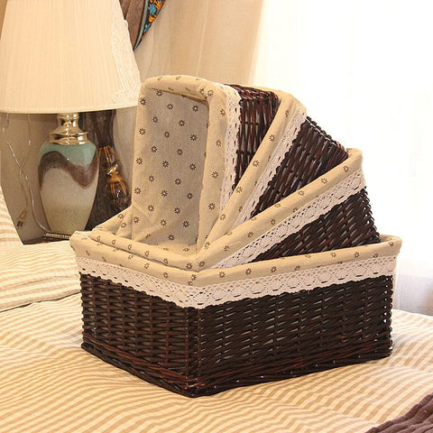Rattan Storage Box - Storage Chest - Woven basket With Lid - Handmade Organizer Basket - Wicker Storage - Toy Trunk - Clothes Remote