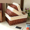 Rattan Storage Box - Storage Chest - Woven basket With Lid - Handmade Organizer Basket - Wicker Storage - Toy Trunk - Clothes Remote