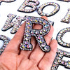 Alphabet Letter Iron On Rhinestone Patches Appliques Diamond Letters Embroidery Notions - DIY Gift Idea Personalized Clothing Making Supply