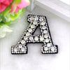 Alphabet Letter Iron On Rhinestone Patches Appliques Diamond Letters Embroidery Notions - DIY Gift Idea Personalized Clothing Making Supply