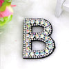 Alphabet Letter Iron On Rhinestone Patches Appliques Diamond Letters Embroidery Notions - DIY Gift Idea Personalized Clothing Making Supply