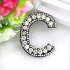 Alphabet Letter Iron On Rhinestone Patches Appliques Diamond Letters Embroidery Notions - DIY Gift Idea Personalized Clothing Making Supply
