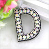 Alphabet Letter Iron On Rhinestone Patches Appliques Diamond Letters Embroidery Notions - DIY Gift Idea Personalized Clothing Making Supply