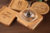 Personalized Coasters - Custom Coaster - Engraved Wooden Coasters - Bridal Shower - Wedding Gift - Monogram Coaster - Dining Table Decor