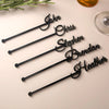 Personalized Name Drink Stirrers Custom Swizzle Sticks Bridal Wedding Party Picks Table Centerpiece Birthday Decor Cocktail Bar Accessories