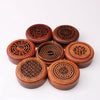 Round Wooden Incense Stick Holder - Incense burner - Traditional Chinese Mandala Décor - Burner Box - Ash Catcher - Boho Hippie Natural