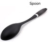 Nylon Kitchen Utensils, Matte Black Spoon, Spatula, Cooking Utensils, Kitchenware, Housewarming Gift Supplies, Tableware, Culinary Chef