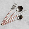 24 Pcs Luxury Pink and Silver Metal High Quality Cutlery Dinnerware Set - Tableware Dinner Dining Cutleries Fork Spoon Knife Utensil