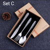 Utensil Gift Set, Portable Traveling, Fork, Spoon, Chopsticks, Reusable Utensils, Cutlery Set, Housewarming Gift, Stainless Steel Tableware