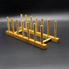 Bamboo Dish Rack - Plate Drainboard Drying Drainer Storage Rack Stand - Kitchen Cabinet Organizer New - Lid Holder Pot Holder - Eco Friendly