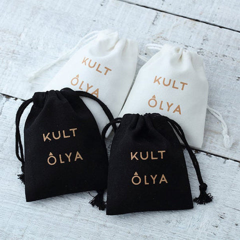 100 Personalised Favour Bags - Custom Name Logo Gift Jewelry Favor Flannel Bags - Custom Drawstring Pouch - Weddings, Baby Shower Parties