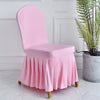 Stretchy Elastic Dining Chair Cover Slipcovers with Skirt Furniture Protector Home Ceremony Banquet Wedding Party - Chair Skirts