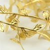 10 Meters Metallic Vining Gold Silver Leaf Trim - Leaf Ribbon - Fabric Leaves Artificial Fake Vine - Leaf Garland - Ribbon for Headbands