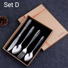 Utensil Gift Set, Portable Traveling, Fork, Spoon, Chopsticks, Reusable Utensils, Cutlery Set, Housewarming Gift, Stainless Steel Tableware