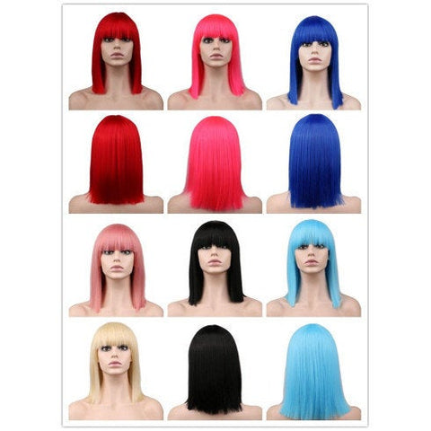 Cosplay Wig - Straight Hair - Red Blue Black Blond - Fashion Hairstyle For Women Parties Comic Con - Anime Roleplay