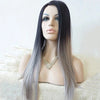Black and Gray Wig - Straight Hair - Long Hair - Fashion Hairstyle For Women Parties Comic Con - Anime Roleplay