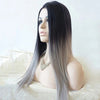 Black and Gray Wig - Straight Hair - Long Hair - Fashion Hairstyle For Women Parties Comic Con - Anime Roleplay