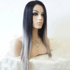 Black and Gray Wig - Straight Hair - Long Hair - Fashion Hairstyle For Women Parties Comic Con - Anime Roleplay