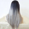 Black and Gray Wig - Straight Hair - Long Hair - Fashion Hairstyle For Women Parties Comic Con - Anime Roleplay
