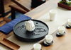 Ceramic Round Gongfu Tea Tray, Saucers, Boards with Water Tank, Tea Wares, Tea Sets, Tea Tools, Gifts for Chinese Gongfu Tea Ceremony