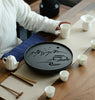 Ceramic Round Gongfu Tea Tray, Saucers, Boards with Water Tank, Tea Wares, Tea Sets, Tea Tools, Gifts for Chinese Gongfu Tea Ceremony