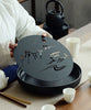 Ceramic Round Gongfu Tea Tray, Saucers, Boards with Water Tank, Tea Wares, Tea Sets, Tea Tools, Gifts for Chinese Gongfu Tea Ceremony