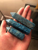 2 Pcs Natural Apatite Stone Point Towers - Healing Crystal, Chakra Psychic, Reiki Gift, Spiritual, Confidence, Guidance, Communicaton