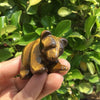 Tiger Eye Bear - Carved Stone Figurine - Totem Gemstone - Spiritual Animal Carving - Solar Plexus Chakra