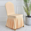 Stretchy Elastic Dining Chair Cover Slipcovers with Skirt Furniture Protector Home Ceremony Banquet Wedding Party - Chair Skirts