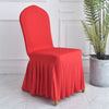 Stretchy Elastic Dining Chair Cover Slipcovers with Skirt Furniture Protector Home Ceremony Banquet Wedding Party - Chair Skirts
