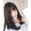 Hair Bangs Clip in Hair Extensions for Women, Black Light Brown Clip on Bangs Hairpieces, Clip In Hair Extension for Women Hair Wig