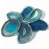 6 Pieces Dyed Blue Agate Slices- Geode Slice - Wedding Place Cards Natural Agate Placecards Crystals Name Cards For Calligraphy Wholesale