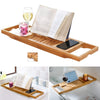 Bamboo Adjustable Bath Tub Caddy | Bathtub Tray | Housewarming Gift | iPad Holder | Book Holder | Wine Holder | Home Bathroom Decor
