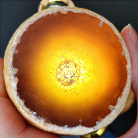 Enhydro Agate Stone, Semi Polished Agate Enhydro, Polished Face Enhydro Agate, Water Crystal, Geodes