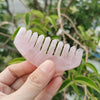 Rose Quartz Crystal Comb, Bridal Comb, Quartz Hair, Wedding Hair Comb, Crystal Magic, Healing Crystals, Chakra, Reiki Spiritual Gift