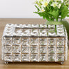 Bedroom Decor Rhinestone Vintage Design Decor Tissue Box Cover Kleenex Holder Rectangular Tissue Box Bath Decor Napkin Box Stone Decoration