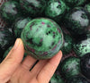 Ruby Zoisite Crystal Sphere - Housewarming Gift, Crystal Ball, Home Decor, Raw Stone, Gemstone Sphere, Healing Crystals, Heart Chakra
