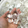 Clear Quartz, Tumbled Quartz, Crystal, Rainbow, Clear, Natural Stone, Pocket Stone, Palm, Altar, Crystal Grid, Healing Gemstone Mineral