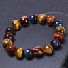 Tiger Eye Bracelet ,Tiger Eye Gemstone, Elastic Bracelet, Man, Woman, Mens Beaded Bracelet, Tiger Eye Gemstone Bracelet, Surfer Jewelry