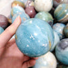 Blue Calcite Sphere, Crystal Ball, Blue Calcite Sphere, Blue Calcite Crystal, Crystal Sphere Aura, Soothing Gemstone, Mediation Aid