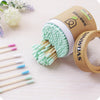 200 Pcs Zero Waste Bamboo Cotton Buds - Plastic Free - Eco-friendly - Cotton Swabs - Cotton Tips - Bamboo Stems - Ear Sticks - Ear Buds
