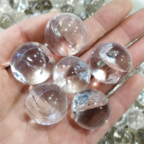 Aura Quartz Sphere, Crackle Sphere, Healing Crystals, Clear Quartz Sphere, Smoky Quartz Crystal Sphere, Orb, Rainbow Quartz, Reiki Chakra