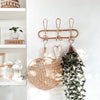 Rattan Hanging Wall Hooks Shelf - Boho Hat Kids Clothes Entryway Organiser - Coat Rack Bathroom Towel Hanger Bedroom - Kids Room Home Decor